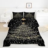 Bettdecke 135x200 Stern Steppdecke 135x200 Weihnachtsbaum 4 Jahreszeiten Bettdecken mit 2 Kissenbezug, Waschbar Microfaser Bettzeug, Warme Weiche Bettdecke ohne BezugY8