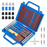 Romon Reifenreparaturset,55PCS Autoreifen Reparaturset, Flicken Satz, Autoreifen Flickzeug Pannenset, Heavy Duty Reifen Reparatur Kit für Auto, Motorrad, LKW, ATV, Traktor, Wohnmobil, SUV