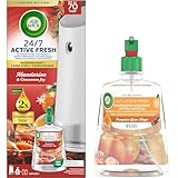 Air Wick Active Fresh Wasserbasiertes Automatisches Duftspray Starter Set Mandarine & Cinnamon Joy & 228ml Nachfüller Pumkin Spice Magic