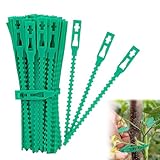 50 Stück Pflanzenbinder Verstellbarer, Grün Universalbinder Blumenbinder Flexible Garten Pflanzen Anbinder 13.5CM Twist Ties für Grüne Pflanzenstütze Unterstützung Tomaten, Gurken