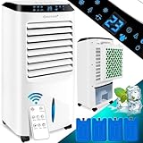 KESSER® 4in1 Mobile Klimaanlage | Fernbedienung | Klimagerät | Ventilator Klimaanlage | Timer | 3 Stufen | Ionisator Luftbefeuchter | Luftkühler | Standventilator | 10L Tank| Inklusive Kühlakkus| Weiß