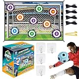 Kids Soccer Ball Game, Boys Toss Soccer Goal, inklusive Flannel Target, 1-2 cm 2 Ground Stakes, Sporttraining Equipment Set für und Mädchen, ab 3 Jahren