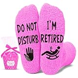 HAPPYPOP Socken für den Ruhestand, Ruhestandssocken, 2025 Ruhestandsgeschenke für Frauen und Männer, Ruhestandsgeschenke, Do Not Disturb Retired, Medium