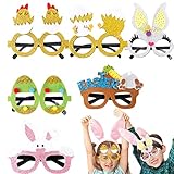 Ginaced Lustige Brillen-Requisiten – Partybrille für Erwachsene, Osterparty-Dekorationen, Brillen, Sommer, Strand, Fotoautomaten-Requisiten für Erwachsene, Geburtstagsparty, Verkleiden