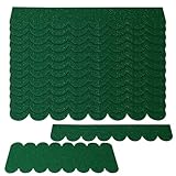 53stk Dachpappe für Vogelhaus Wasserdicht Dachschindeln Selbstklebend Mini Dachschindeln für Nistkastendach Nistkasten Kaninchenstall Hundehütte Briefkastendächer(Grün)