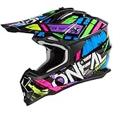 O'NEAL | Motocross-Helm | MX Enduro | ABS-Schale, Lüftungsöffnungen für optimale Kühlung | 2SRS Helmet Glitch V.23 | Erwachsene | Multi | Größe M (57/58 cm)