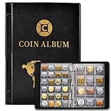 Münzen Sammelalbum 420 Taschen,2 Euro Münzalbum 3.5 * 3.5 cm/4.5 * 4.5 CM,Münzalbum Aufbewahrung für Sammler, Münzsammelalbum Transparent,25x19cm Münzsammlung Album,Coin Collection Album