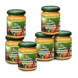 biozentrale Aufstrich Kräuter Tomate | 6 x 125 g Bio | vegan, gluten und laktosefrei | cremig würziger Brotaufstrich mit Kräutern der Provence | lecker auf Brot, Brötchen & Knusperbrot, zum Verfeinern