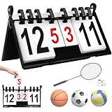 Anzeigetafel, 4-Stellig Sportwettbewerb Anzeigetafel, Punktetafel Digital, 0-31 Sportanzeigetafel, Tragbare Tisch-Scoreboard, Klappbar Zähltafel, Punktetafel Punktezähler für Wettkämpfe Indoor Outdoor