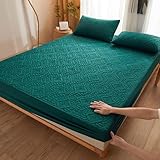 KLUOT Gesteppter wasserdichter Matratzenbezug 140 x 200 + 30 cm Soft Touch Bettlaken Atmungsaktive Matratzenbezug Wasserundurchlässiger Matratzen-Schutz Nässeschutz Spannbetttücher