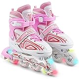 Apollo Super Blades, größenverstellbare Inline Skates für Damen und Kinder, Inliner für Erwachsene, Mädchen und Jungen in den Größen 31–42, LED Inline-Skates