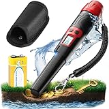 KAIWEETS Metalldetektor Pinpointer, 360° Pulsinduktion Metalldetektor IP68 Wasserdicht, 3 Modi, Höhere Empfindlichkeit Metalldetektor Profi mit LCD-Bildschirm für Goldmünze, Relikte, Schmuck