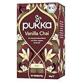 Pukka Tee, Bio Gewürzteemischung 'Vanilla Chai', Zimt, Ingwer & Vanille, für eine ultimativ natürlich-süße Belohnung, 1er Pack, 20 Teebeutel