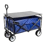 GODFSAHG Bollerwagen, zusammenklappbarer Mehrzweckwagen, robuster Klappwagen, Gartenwagen mit Tischplatte, Campingwagen auf Rädern, Handwagen, Tragkraft: 100 kg, Stil 4