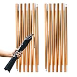 TRIWONDER Zeltstange 2 Stück - Aluminium Rod Zeltstange Ersatz Zubehör Zelt Bar Zelt Gebäude Stützstange Markise Rahmen Kit für Wandern Camping (Gold - 11.81ft)