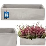 KOTARBAU® Blumenkasten Hochbeet Balkon 32 x 12 x 9 cm Keramik Beton Blumenkasten Rechteckig Balkon Blumentopf Balkonkasten Pflanzkasten Kräutertopf Blumenkasten Fensterbank Pflanzkübel Rechteckig