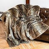 MMRTDJDR Luxuriöse Flauschige Kunstfell-Überwurfdecke für Couch, Stuhl und Bett – super weich, gemütlich und Dicker Langer Flaum – doppelseitig – hochwertige Felldecke