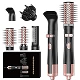 Atopskins Air Styler 5 In 1 Hair Styler set 1000w Föhnbürste Rotierend Warmluftbürste Rundbürstenföhn, Multistyler Haarstyling Geräte Für Glätten, Trocknen, Volumen, Locken