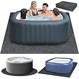 CAKEEYUM Matte, 203, 2 x 203, 2 cm, Auflage für den Innen und Außenbereich, wasserdichte und rutschfeste Bodenschutzmatte für aufblasbare Wannen Pools (grau), für aufblasbare Whirlpools
