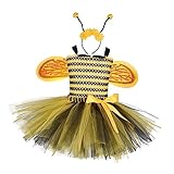 CALLARON Bienenflügel Kostüm Für Mädchen Tüllrock Mit Flügeln Party Rock Für Mädchen Geeignet Für Jahre Kostüm Biene Für Kostümparty