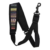 Eujgoov Saxophongurt Verstellbarer Saxophon-Umhängegurt mit Karabinerhaken für Altsaxophon-Tenor-Musikinstrument(Volksbrauch)