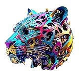 Holzpuzzle Erwachsene, 300 Teile Rock Cheetah Holz Puzzle Erwachsene, 36x33.1cm Wooden Puzzle, Unregelmäßige Einzigartige Puzzle, Holzpuzzle Tierform, Holz Puzzle Mit Geschenkbox Aus Holz