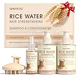 Reiswasser-Shampoo- und Spülung Set, mit Biotin und Koffein, Reiswasser Spray für Haarwachstum, Anti-Verlust, Stärkung des Haars, Reparatur von Haarschäden, Geschenk für Männer Frauen, 220ml *2+60ml