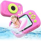 ULEWAY Kinderkamera, 1080P Unterwasserkamera Kinder Kamera, Unterwasser Digitalkamera Fotoapparat mit 2,4” Bildschirm,32GB SD-Karte,Video Kamera Spielzeug Geschenk für Kinder 3-12 Jahre
