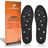 ORTHOPEO Akupressur Einlegesohlen Magneten Herren (bis Gr.45) I 1 Paar I Magnetische Orthopädische Einlegesohlen für die Durchblutung & Fußmassage I Fußreflexzonenmassage I Schuheinlagen mit Magneten