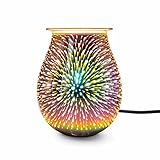 Candle-Brothers elektrische Duftlampe | Duftlampe Jupiter | Aromalampe für Duftwachs | Raumduft Elektrisch | Bunte Duftlampe aus Glas mit Lichtspiel | Lampe für Büro, Schlafzimmer, Yoga