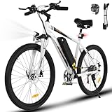 ELEKGO E-Bikes, 26 Zoll E Bike Herren Damen, 36V Abnehmbarer Lithium-Akku, 250W Motor MTB, E-Mountainbike mit 7-Gang-Elektrofahrrad Reichweite über 65KM, Ausgestattet mit stoßabsorbierenden Sitzen