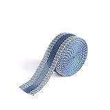 PARENCE - Saumband für Bügelhosen - Bügelband für Saum - 100 cm x 2,4 cm - Marineblau - Saumband für Hose, Handtuch ...
