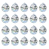 MerryNine 20Pack Kristallkugel 0.8'/20mm Prisma Sonnenscheinfänger Regenbogen Anhänger Maker, hängende Kristalle Prismen für Fenster, für Feng Shui, für Geschenk (Clear)