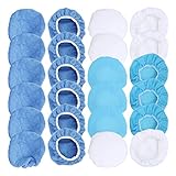 Xiuganpo 24 Packungen 6 Zoll/150 Mm Hochelastische Mikrofaser-Polierhaube für Autos, Motorräder, Boote, Vliesstoff, Geeignet für Baumwoll-Polierpads, Breite Anwendungen