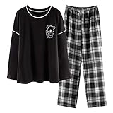 GOSO Mädchen Schlafanzug Pyjama Set niedlich Kinder Pyjama Nachtwäsche Tops und Lange Hose Nachtwäsche Kinder Outfit 8 9 10 11 12 13 14 Jahre