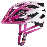 uvex air Wing - Leichter Allround-Helm für Damen und Herren - individuelle Größenanpassung - erweiterbar mit LED-Licht - pink-White - 52-57 cm