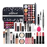Yangguang Mehrzweck Make-up-Set - Schminke Set, Mehrzweck Professionelles Alles In Einem Schminkkoffer Schminkset, Geburtstags Weihnachten Geschenkset Mit Schminktasche Für Mädchen Frauen, 27 Stück