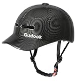 Gudook Fahrradhelm Erwachsene Männer und Frauen Helm im Baseballkappen Stil - Bequemer, Leichter, Verstellbarer und Zertifizierter Fahrradhelme (Schwarz, M)