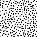 Jeweluck Tapete zum Abziehen und Aufkleben, gepunktetes Kontaktpapier, schwarz und weiß, 45 x 300 cm, gepunktet, schwarze Punkte, Kontaktpapier, Vinyl, dekorative Tapete für Badezimmer