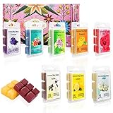juehu 8 Stück Duftwachswürfel Aromatherapy Wax Block,Melts Scented Wax Cubes Aroma Kerzen Aromatherapy Candles Portable für Massage, Stress Abzubauen,Geburtstag Muttertag Jubiläums Christmas day