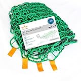 TRIBURG® Anhängernetz 2x3 mit Eckmarkierungen - Hängernetz mit Spanngummi zur optimalen Ladungssicherung - Anhänger Netz mit Gummiseil[elastisch/dehnbar]