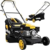 Craftfull Rasenmäher CR-139-30 | 2,9 KW 4 PS | 144 cm³ OHV Motor | Benzinrasenmäher - Mäher Benzin - Selbstfahrantrieb - 46 cm Schnittbreite in 7 Höhenstufen (CR-139-30 2,9 KW 4 PS 144 cm³ Motor)
