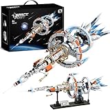 Vankarr Technik Space Raumstation Bauspielzeug klemmbausteine Erwachsene, 1583+ Teile Space Shuttle Bausteine Spielzeug mit Licht und Displayständer, Weltraum Spielzeug Bauset Technik ab 18 Jahren