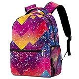 Schultaschen für Mädchen und Jungen, geometrisch, gelb, langlebig, lässiger Rucksack für Schüler, Mehrfarbig 06