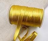 JinweiS Schrägband zum Nähen, Nähen, Binden, Säumen, Paspeln, Quilten, Nähen, Basteln (1,27 cm, 80 m, Gold)