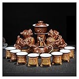 Gongfu Teeservice / Faule Teeservice Keramik halbautomatische Teekanne Teekanne Party Home Chinesisch Retro Halbautomatisch Kung Fu Teeservice Chinesisches Set