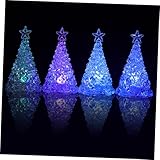 LOORGVEL 4 Stk. Teiliges Weihnachtsbaum LED Nachtlicht Bunte Tischlampe mit Sanftem Licht Kompakt und Leicht Dekoratives Schlafzimmer und Desktop Weihnachtsbaum Licht Festliche