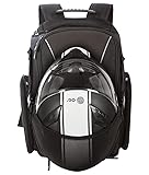 OG Original Motorrad Rucksack GO Schwarz Wasserdicht, 20L, Motorradhelm-Tasche, Helm-Trageriemen, Biking, Mann, Laptop-Fach, Reflektierend, Anti-Diebstahl