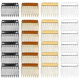 24 Stück Französische Seitenkämme Haarkämme für Damen Kunststoff Haarspange Kämme Haar Seitenkamm Twist Kamm Haarspangen Französische Seiten für Feines Haar Glattes Haars Dekorativer Steckkamm Haare