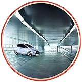 Konvexe Verkehrsspiegel, Konvexe Sicherheitsspiegel, Weitwinkelobjektiv, for den toten Winkel auf Einfahrten, Parkplätze, Garagen, mehrere Größen(80cm)